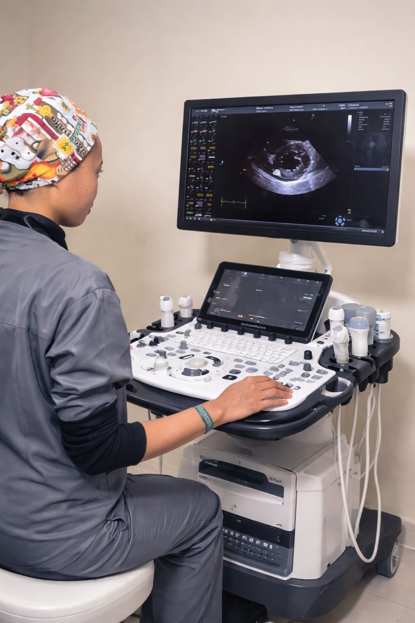 Lab technician at work